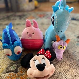 Disney Plush Toy Set - dory, piglet, figment, Minnie and pandora plush